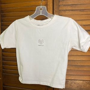 White Pink Soda Sport Workout Top